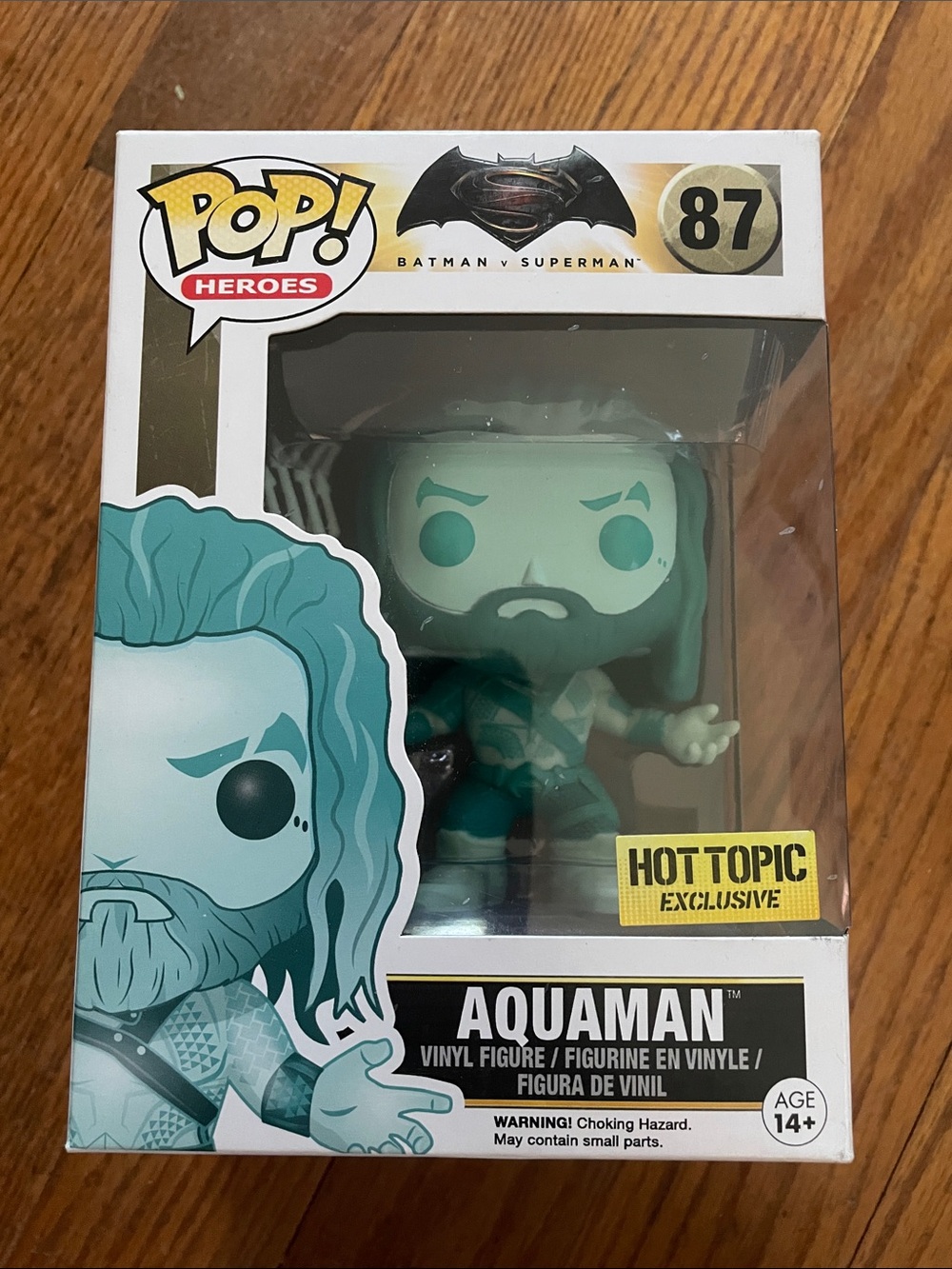 Funko Aquaman Vinyl Figure Teal and White - Hot Topic Exclusive